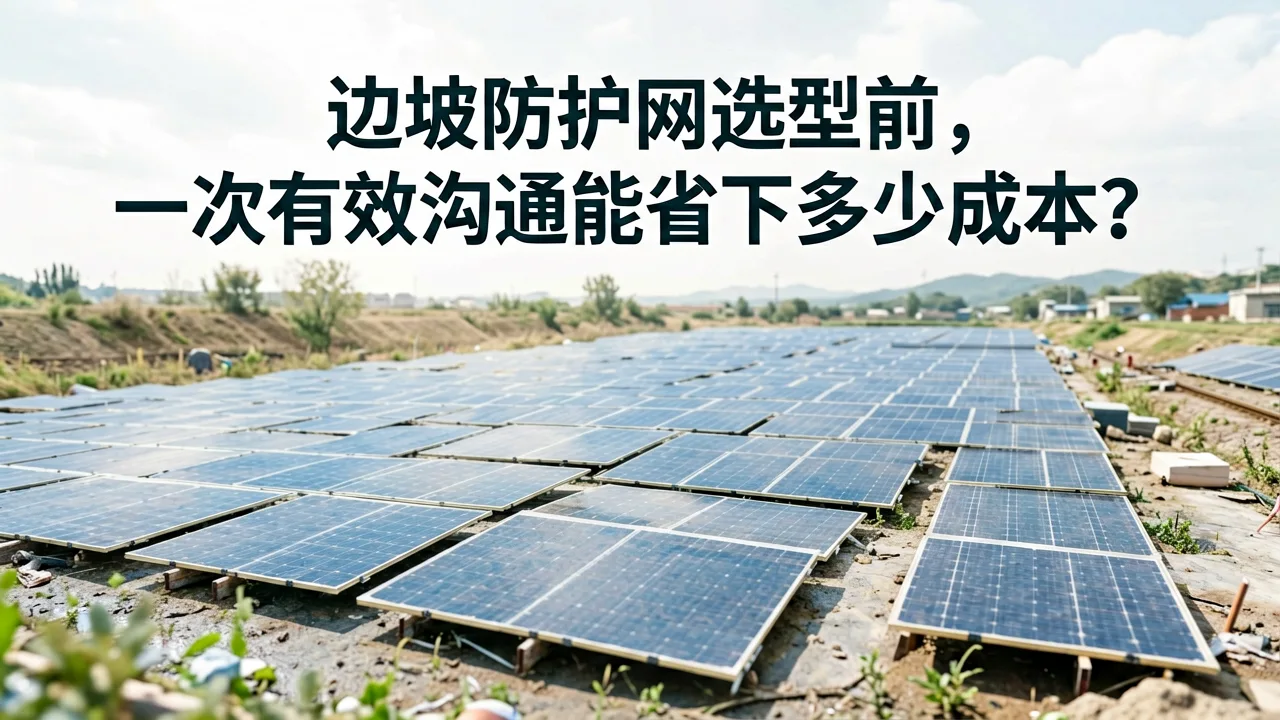 边坡防护网选型前，一次有效沟通能省下多少成本？