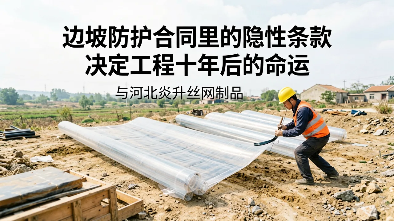 边坡防护合同里的隐性条款，决定工程十年后的命运